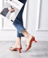 Cone Heel Colorful Jewel Sandals